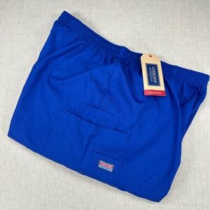 Cherokee Scrub Pants XL Royal Blue Workwear Originals Elastic Waist NEW